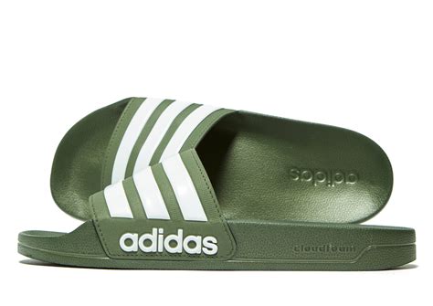 adidas slippers groen cloudfoam|adidas cloudfoam velcro slides.